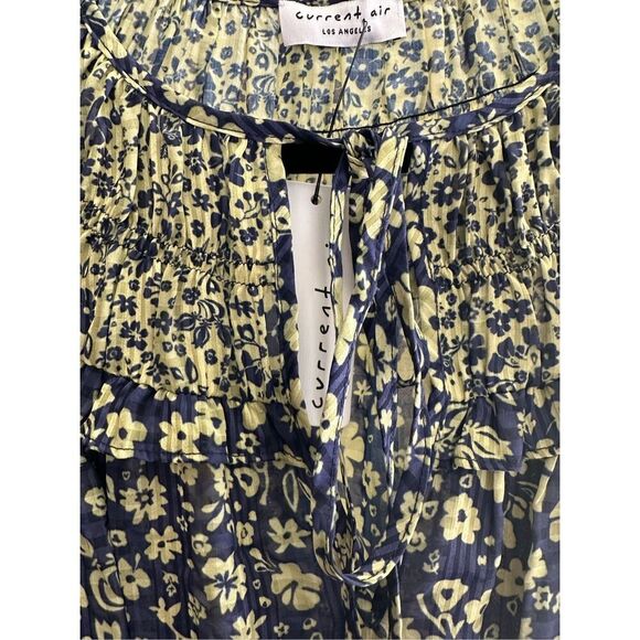 Size S Anthropologie Current Air Floral Ruffled Tiered Bobo Mini Dress - Picture 7 of 7